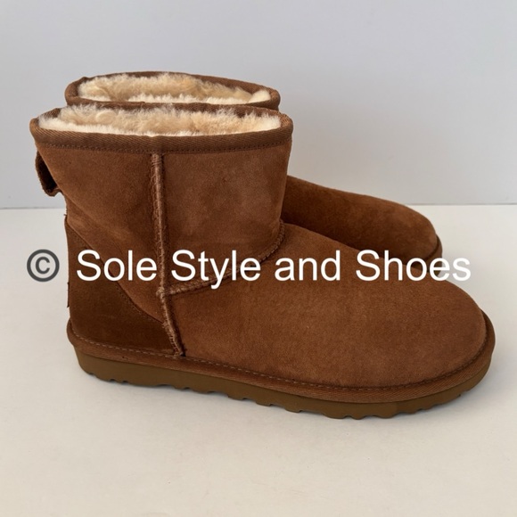 UGG Classic Mini Boots Chestnut Men’s 8 (Fits Women’s 9) - Picture 2 of 10